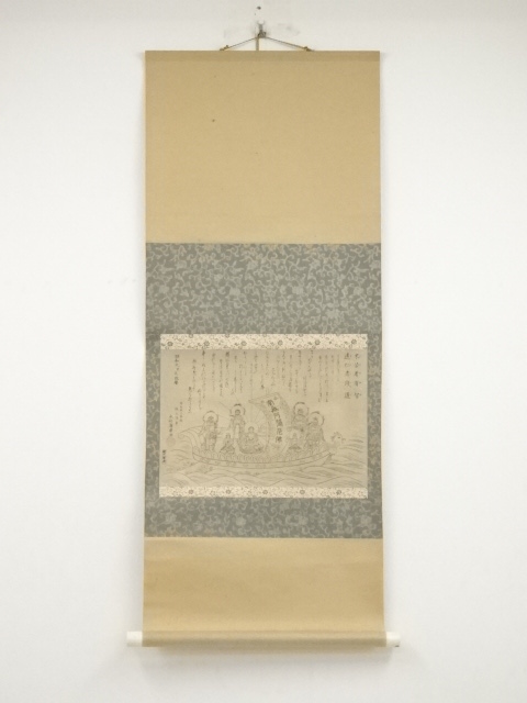 JAPANESE HANGING SCROLL / WOODBLOCK PRINT / BUDDHA (1934)